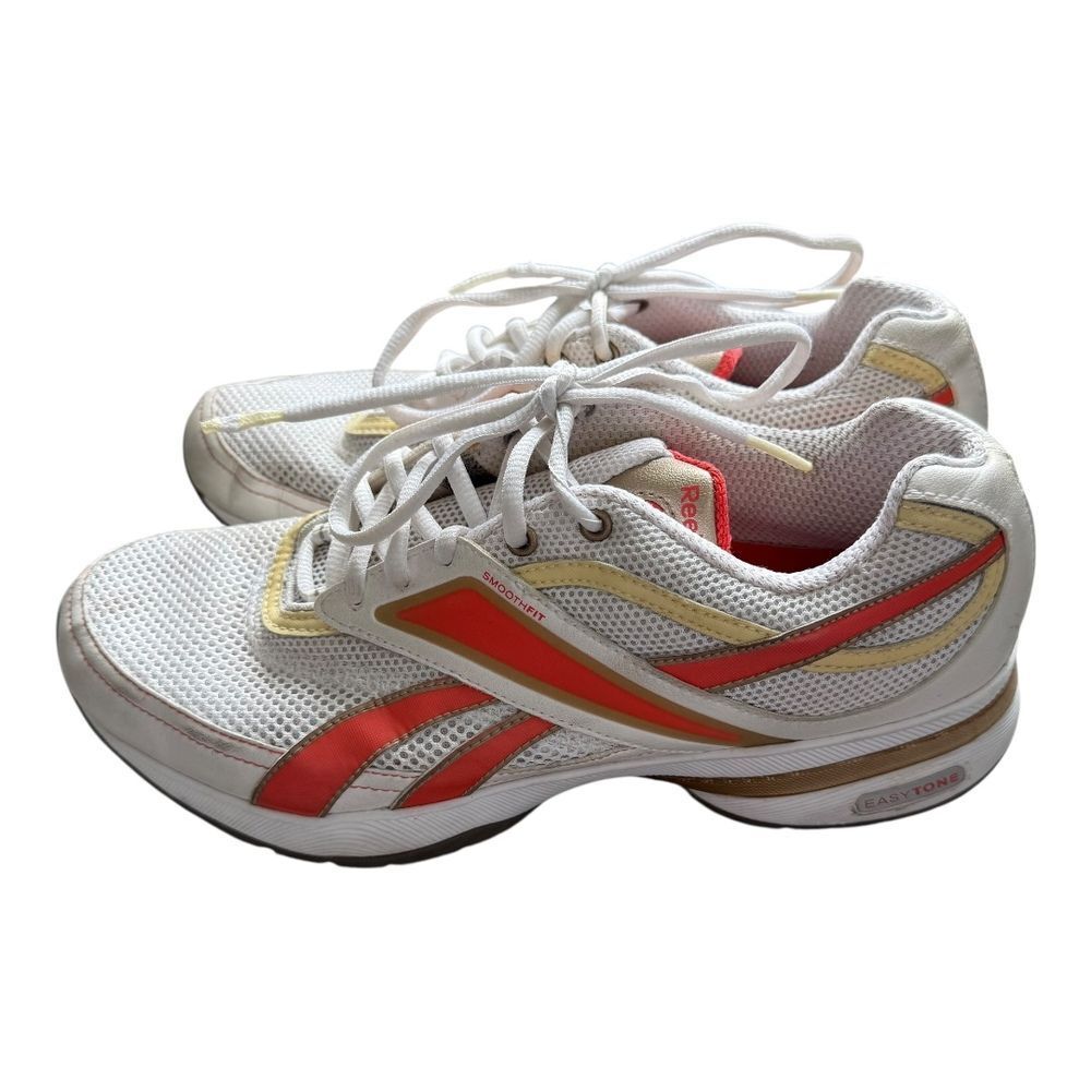 Reebok Easytone Inspire White Pink SmoothFit Running Sneakers Shoes Womens 9.5